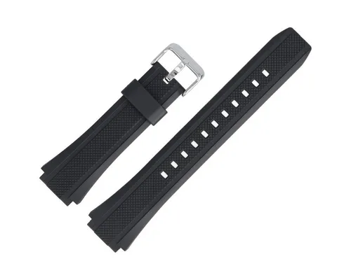 CASIO Uhrenarmband 20mm Kunststoff Schwarz EF-552 - Uhrenarmband für Referenznummer EF-552, aus robustem Kunststoff in elegantem Schwarz, ideal für den Austausch und die Anpassung Ihrer Uhr.
