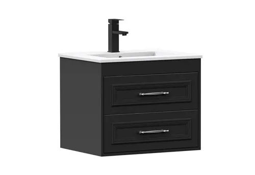 Produktbild Puluomis Waschtisch Badmöbel Set mit Keramikwaschbecken, 60cm Unterschrank