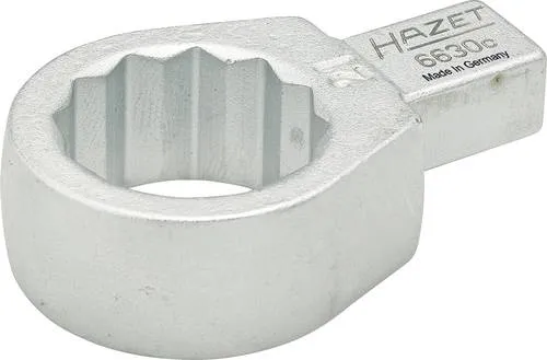 Hazet 6630C-7 Einsteckringschlüssel - Einsteckringschlüssel, verchromt und Made in Germany, ideal für präzise Arbeiten mit einem Außen Doppel-Sechskant-Tractionsprofil.