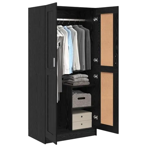 vidaXL Kleiderschrank - Moderner Stauraum für jedes Schlafzimmer - Kleiderschrank mit abschließbaren Fächern und viel Platz für Kleidung, ideal für kompakte Räume und sorgt für Ordnung. Perfekt für Schlafzimmer oder Büros.