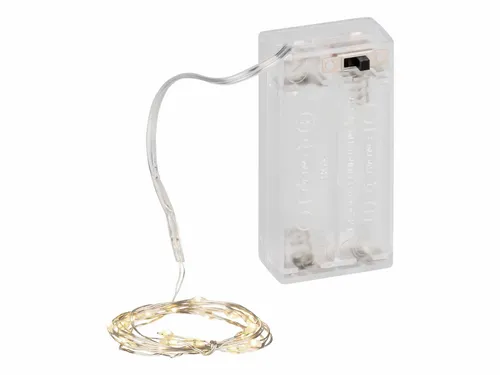 Coen Bakker Deco BV LED-Lichterkette LED Wire, Batterie Draht silber 0,95m 20 LED warmweiß