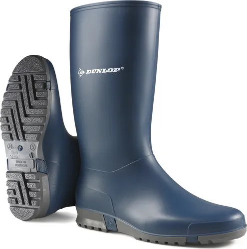 Dunlop Stiefel Sport blau Gr. 38 - Gummistiefel, 100% wasserdicht und schmutzabweisend, ideal für Outdooraktivitäten bei nassem Wetter. Kniehoch und im klassischen Retrodesign für optimalen Halt.