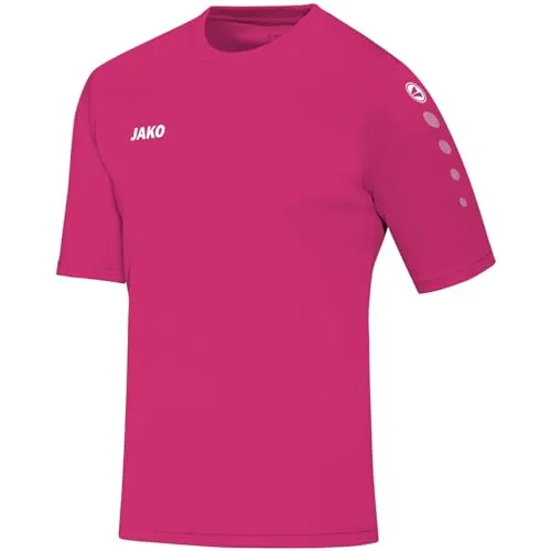 JAKO Unisex Kinder Trikot Team, Kurzarm, deep pink, 140