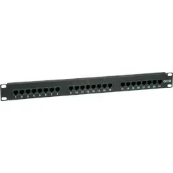 VALUE 26990349 - 19'' Patchpanel, 24-Port, Cat.5e, schwarz - Patchpanel für 19'' Schränke mit 24 ungeschirmten RJ-45 Ports, ideal für eine effiziente Netzwerkinstallation und rückseitigen Kabelanschluss über LSA-Anschlusstechnik.