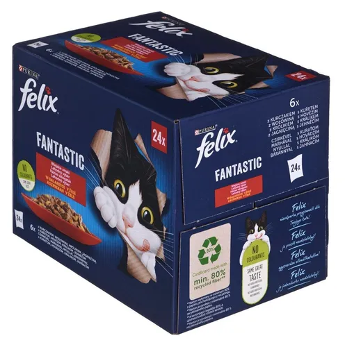 Felix Fantastische Landaromen in Gelee - Nassfutter für Katzen - 2 7613039733035