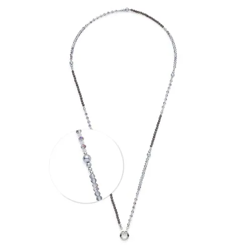 JEWELS BY LEONARDO Halskette Clip & Mix Manon – Elegante Edelstahl-Halskette mit Glas- und Catseye-Perlen - Die Halskette MANON vereint stilvolle Grau-Blau-Töne mit dunklen Catseye-Perlen. Ideal für Frauen, die Eleganz und Wandelbarkeit schätzen. Mit Clip & Mix System für individuelle Looks!