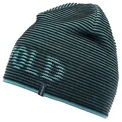 Devold Strickmütze RIB LOGO MERINO - Beanie in Blau/Grau - Mützen aus 100% Merinowolle für optimale Wärme und Komfort, ideal für kalte Tage.