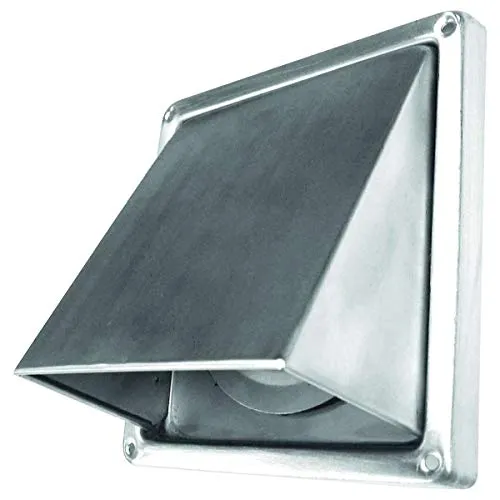 Ablufthaube 125 mm mit Rückstauklappe Edelstahl