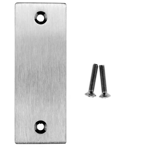 Rosette Blind Eckig Edelstahl massiv Befestigungslöcher 67mm