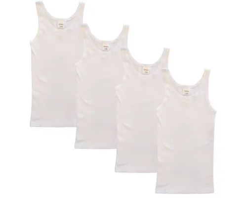 HERMKO Achselhemd 2000 4er Pack Mädchen Unterhemd aus 100% Bio-Baumwolle, Tank Top