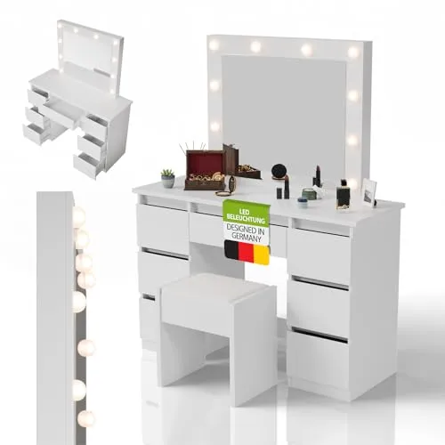 Juskys Schminktisch mit Spiegel Talea