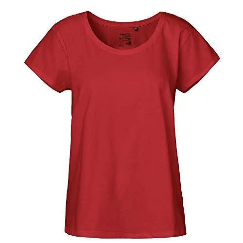 Neutral - Damen Loose Fit T-Shirt / Red, XS