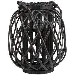 Dekolaterne Weidenholz schwarz 30 cm in schwarz von Beliani