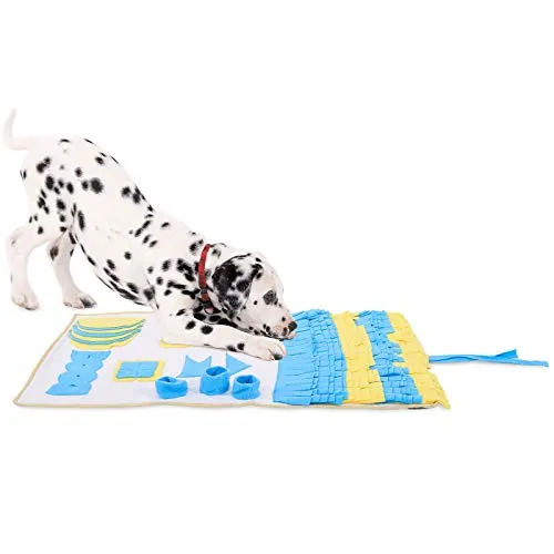 lionto Schnüffelteppich für Hunde und Katzen - Interaktives Spielzeug für Hunde, fördert Stressabbau und Konzentration mit Anti-Rutsch-Unterseite, 100x60 cm, ideal für aktive Futtersuche.
