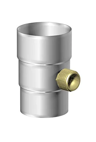 Trobak Dachrinne Aluminium Natur NW 150mm (333er) Länge 2 Meter (Regenwassersammler mit Schlauchset für Fallrohre DN 100)