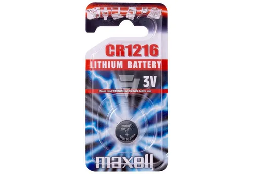 Maxell Lithium CR1216 Knopfzelle - 3 Volt Lithium Batterie, ideal für Uhren und PCs, 1er Blister