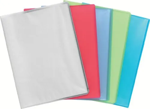 Exacompta 85169E Sichtmappe Chromaline aus extra starken Kunststoff DIN A4 mit 10 Klarsichthüllen, 20 Sichten, perfekt für die Schule und das Büro Aktenhülle, Prospekthülle, 1 Stück Zufallsfarbe