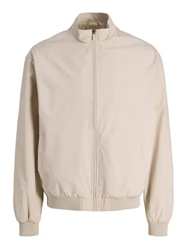 Jack & Jones Bomberjacke JJECHARGE STAND COLLAR BOMBER NOOS in Grau - Modische Bomberjacke mit Stehkragen, pflegeleicht und ideal für den Alltag. Perfekte Passform in Größe S, ideal für vielseitige Looks.