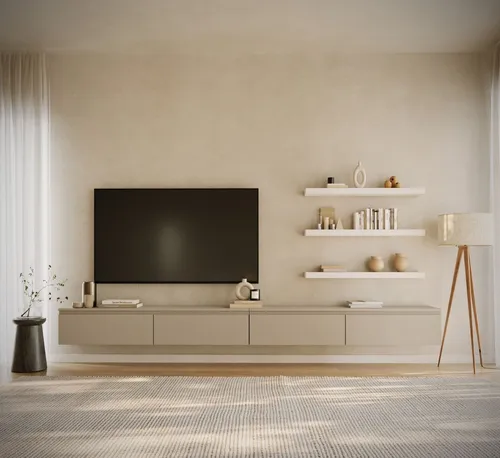 Selsey TV-Schrank BEMMI - Hängendes TV-Board 300 cm mit 4 Klappen - Stylisches TV-Schrank-Board in Kaschmirgrau, bietet 4 praktische Klappen für optimalen Stauraum. Ideal für eine moderne Einrichtung und einfache Wandmontage.