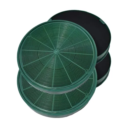AllSpares Aktivkohlefilter (4St.) für Dunstabzugshauben - Dunstabzugshaubenfilter, kompatibel mit AEG-Electrolux und Franke. Longlifefilter für 3 Jahre saubere Luft, effektiv gegen Gerüche, spülmaschinenfest und wiederverwendbar.