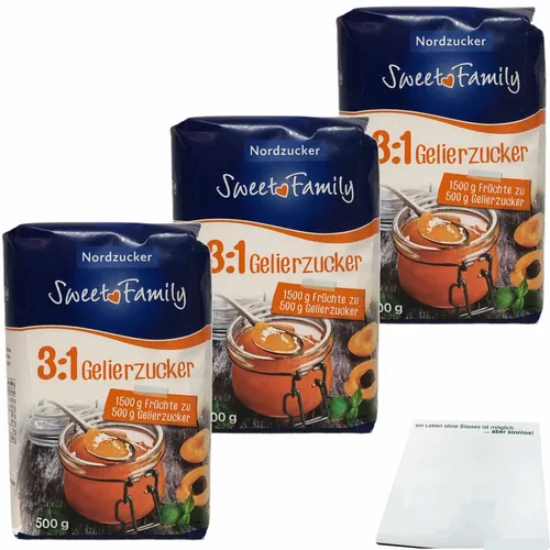 Nordzucker Gelierzucker 3zu1 3er Pack 3x500g Packung usy Block