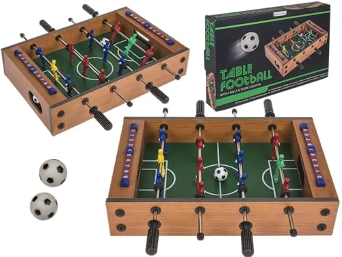 Holz-Tischfußballspiel, Kicker, ca. 33 x 21 cm, im Geschenkkarton