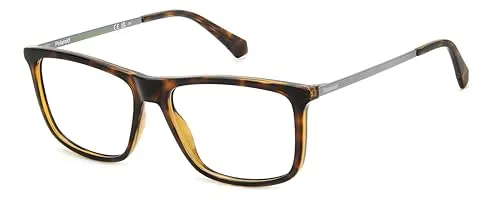 Produktbild POLAROID Brille mit Sehstärke für Herren optional mit Sonnenbrillentönung oder Blaulichtfilter, Rechteckig, gefertigt aus Öko-Co-Polyester, Modell: PLD D497 (inklusive Brillenetui)