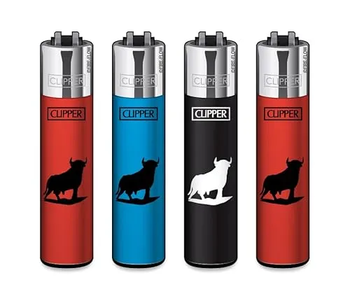 Clipper Feuerzeug 4er Set: (Toro Turistico Camapna)
