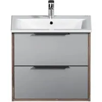 AM.PM Waschtischunterschrank mit Becken grau matt 2 Schubladen 60 cm