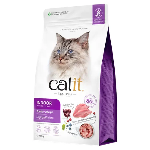 Catit Recipes Adult Indoor 400 g, Katzenfutter, UVP 5,99 EUR, NEU