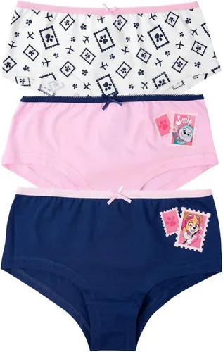 PAW PATROL Slip Kinder Unterhose Unterwäsche Rosa/Weiß/Blau (3er Pack)