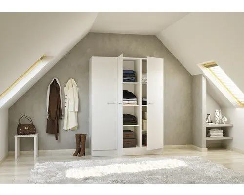 Flex Well Vorratsschrank Lucca 150 x 60 x 200 cm - Küchenschrank in elegantem mattem Weiß, bietet großzügigen Stauraum und ist ideal für eine ordentliche Küche.