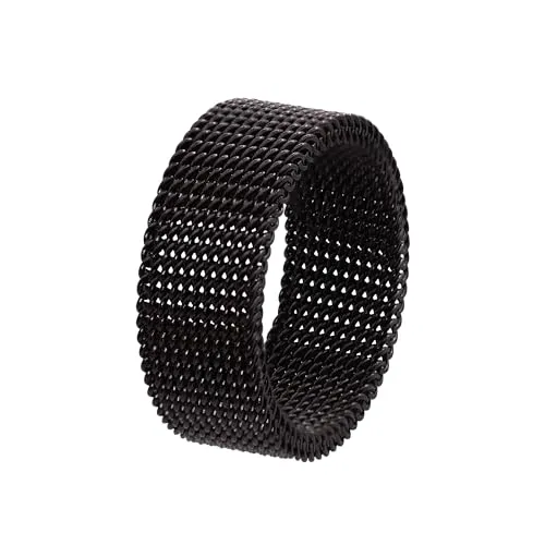 Heideman Ring Damen aus Edelstahl schwarz poliert Damenring Alexa für Frauen Größe 60