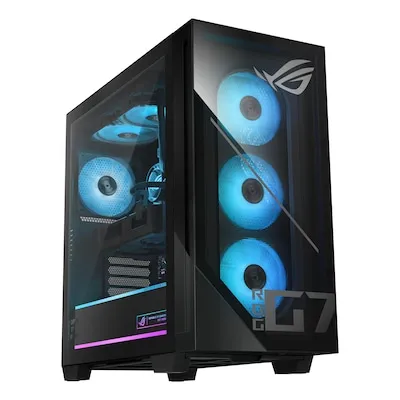 ASUS ROG Komplettsystem mit AMD R7 und Radeon RX 9070 XT - Gaming PC mit 32 GB RAM und 2 TB SSD, ideal für anspruchsvolle Spiele und multitasking-fähiges Arbeiten – schnell und leistungsstark!