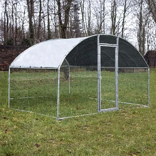 Fudajo XXL Freilaufgehege 2 x 2,95 x 2 m - Kleintiergehege für draußen mit UV-beständigem Sonnendach und robusten galvanisierten Gitterstäben für maximale Sicherheit und Langlebigkeit.