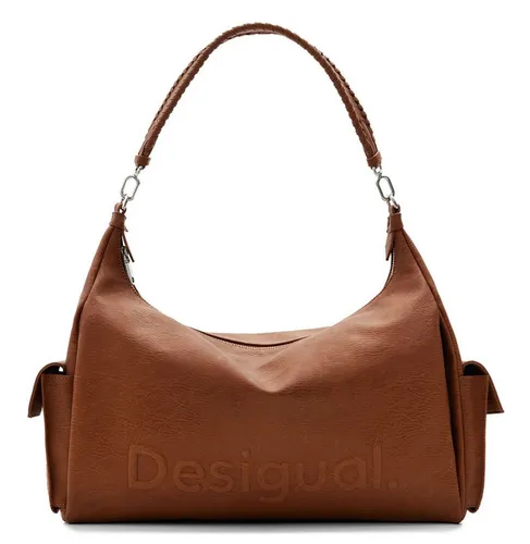 Desigual Women's Half Logo 24 PU Shoulder Bag - Umhängetaschen mit mehreren Außen- und Innentaschen, vielseitig tragbar dank abnehmbarer Henkel und verstellbarem Stoffriemen in Lederoptik.