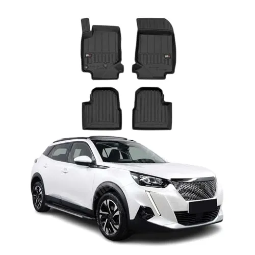 OMAC Premium 3D TPE Auto-Fußmatten für Peugeot 2008 (2019-2025) - Hochwertige Antirutsch-Fußmatten aus geruchlosem TPE mit Vanilleduft, wasserdicht und umweltfreundlich. Perfekte Passform und langlebiger Allwetterschutz für Ihr Fahrzeug.