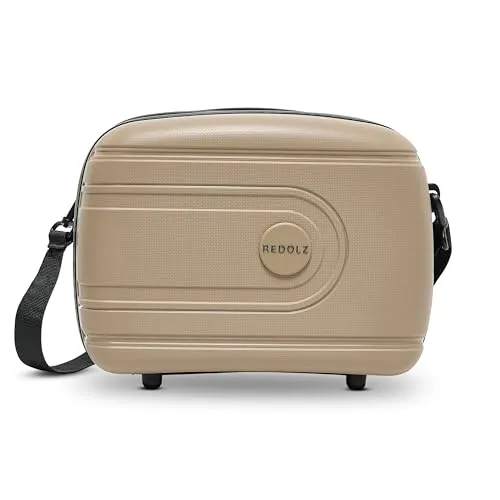 REDOLZ Hartschalen Handgepäck Kosmetik-Koffer | Stabiles Beauty-Case mit Aufsteckfunktion | 34 x 17 x 27 cm aus leichtem Polypropylen (Essentials 11)