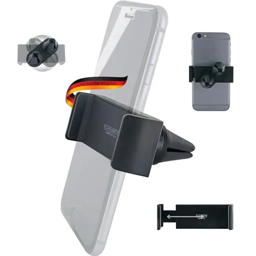 SCHWAIGER LHSP300 513 KFZ Handyhalterung Lüftungsclip Auto Universalhalter Clip Smartphonehalter Lüftung Smartphonehalterung iPhone Samsung Galaxy Huawai UVM schwarz ausziehbar drehbar