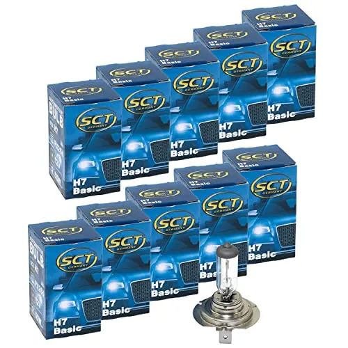 Glühbirne H7 Basic 12V 55W PX26d Halogen SCT Lampe Birne Glühlampe 10 Stück