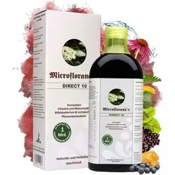Microflorana® -F Direct 500 ml - Probiotika für die Darmsanierung - Nahrungsergänzungsmittel mit 31 natürlichen Zutaten, 3 Mrd. probiotischen Bakterien pro 100 ml und leicht in der Anwendung dank Dosierhilfe. Fördert die Darmgesundheit und unterstützt dein Wohlbefinden.
