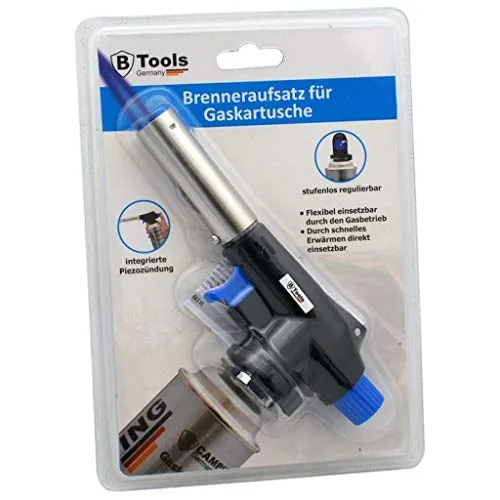 amara-global Lötlampe Lötbrenner Gasbrenner Bunsenbrenner Aufsatz für Butan Gaskartusche 227g B-14