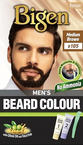 Bigen Men's Beard Colour 105 Medium Brown