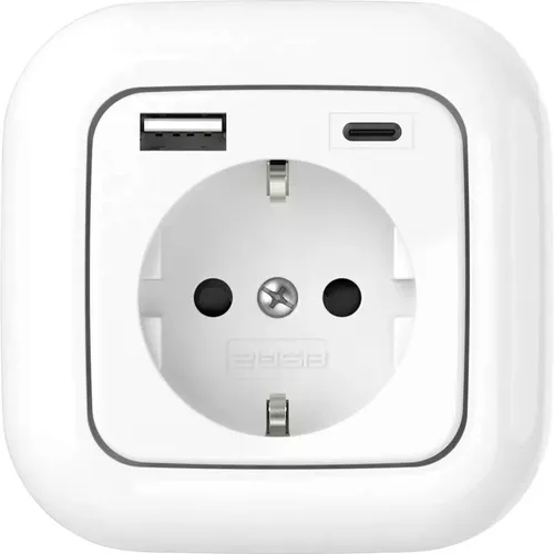 2USB 2U-449368 Schutzkontakt-Steckdose mit USB-Ladegerät - Steckdosen & Zubehör - Innovative Schutzkontakt-Steckdose mit 2 USB-Anschlüssen für schnelles Laden (max. 3 A), kompatibel mit gängigen Schaltermaterialien und in elegantem Design.