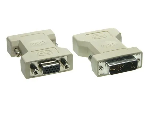 analoger DVI/VGA Adapter; DVI 24+5 Stecker -> VGA 15 pin Buchse