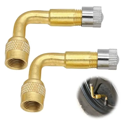 2-Stück VentilverläNgerung Autoventil,Autoventil VerläNgerung Reifen Reifenventil,Ventilverlängerungen Autoventil Adapter Winkelventil,Reifenventil Adapter für Eckventil Luftpumpe Auto Grad