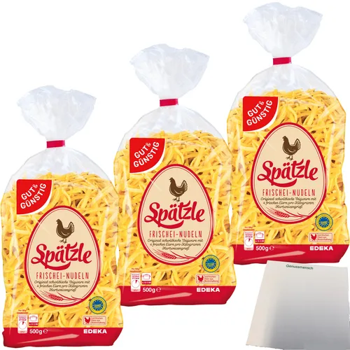 Gut&Günstig Eierspätzle 3er Pack 3x500g Packung usy Block
