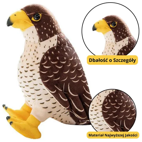 Lean Plüsch Maskottchen Huggable Bird Falcon Braun 30Cm
