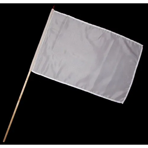 Everflag Stock-Flagge 30 x 45 : Weiß in weiß von Everflag
