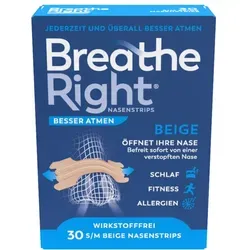Besser Atmen Breathe Right Nasenstrips Beige von Pharma Netzwerk PNW GmbH